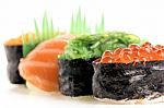 Nigiri And Gunkan Sushi Stock Photo