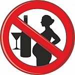 No Alcohol For Pregnant Women Stock Photo