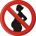 No Entry Of Pregnant Women Stock Photo