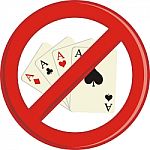 No Gambling Cards Stock Photo