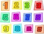 Number Icons Stock Photo