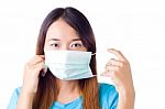 Nurse Wearing Mask Stock Photo