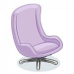 Office Chair Isolate On White Background.  Illustration Stock Photo