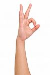 Okay Hand Sign Stock Photo