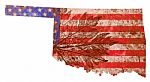 Oklahoma State Map Flag Pattern Stock Photo