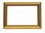 Old Antique Gold Frame Isolated On White Background Stock Photo