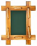 Old Chalk Board With Wood Frame Stock Photo