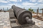 Old Iron Cannon Stock Photo