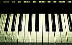 Old Piano Keyboard Stock Photo