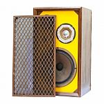 Old Speaker Isolated Stock Photo