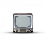 Old Television Stock Photo