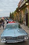 Old Vintage Chevrolet Car At Night Market, Srinakarin Road Stock Photo