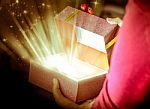 Open Box Gift Stock Photo