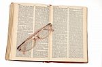 Opened Dictionary Stock Photo