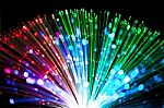 Optical Fiber Lighting Stock Photo