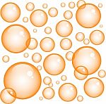 Orange Bubbles Stock Photo