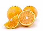 Orange Fruit Isolated On White Background Stock Photo