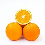 Orange Isolated On White Background Stock Photo