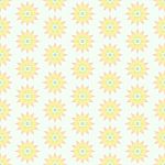 Orange Retro Flower Seamless Pattern On Pastel Background Stock Photo