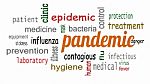 Pandemic Word In Cloud Concept With White Background Stock Photo