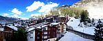 Panorama View Of Old Town City Zermatt, Switzerland Stock Photo