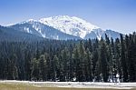 Panoramic View Of Beautiful Mountain Landscape Small Village  Stock Photo