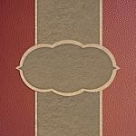 Paper Craft On Leather Texture Stock Photo