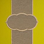 Paper Craft On Leather Texture Stock Photo