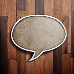 Paper Speech Bubble Stock Photo