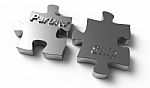 Partnership Puzzle Word Stock Photo