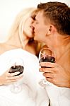 Passionate Married Couple Kissing Stock Photo