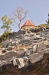 Pavilion Located On A High Cliff Stock Photo