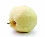 Pear In Closeup On A White Background Stock Photo