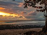 Pebble Beach By The Sea With Cloudy Sky Stock Photo