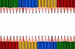 Pencils On White Background Stock Photo