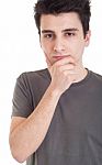 Pensive Man Stock Photo