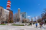 People At Odori Park, Sapporo Stock Photo