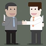 People Shake Hands In Business Unfaithful Stock Photo