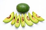 Petals Of Avocado Isolated On A White Background Stock Photo