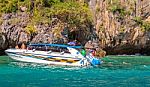 Phi-phi Island, Krabi, Thailand - November 11, 2016: Speed Boat Stock Photo