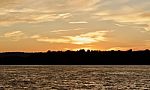 Picture With An Amazing Sunset On A Lake Stock Photo