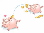 Piggy Bank And US Dollar Stock Photo