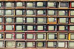 Pile Of Old Retro Tv Stock Photo