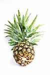 Pineapple On White Background With Clipping Path Stock Photo