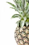 Pineapple On White Background With Clipping Path Stock Photo