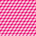 Pink Geometric Volume Seamless Pattern Background 002 Stock Photo