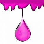 Pink Paint Drips Stock Photo