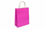 Pink Paper Bag Stock Photo