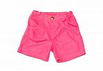 Pink Shorts Kids Stock Photo