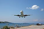 Plane Landing Stock Photo